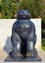 : Ã¢â¬ÅFat cat statueÃ¢â¬Â by Fernando Botero Royalty Free Stock Photo